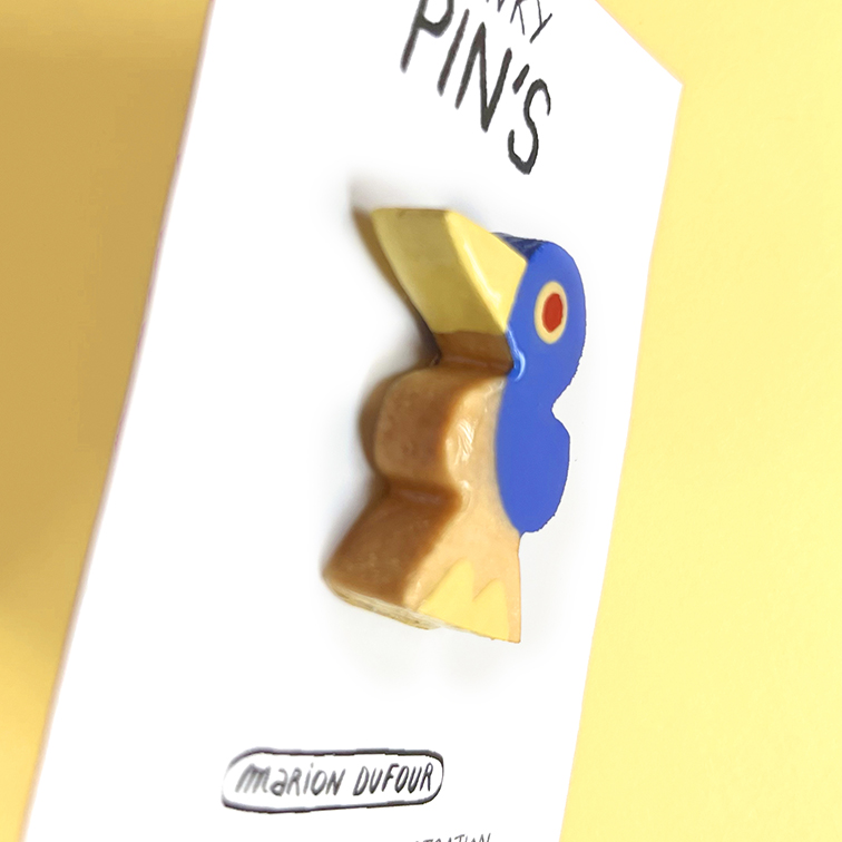 Pin's oiseau bleu Irène – Image 5