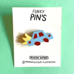 Pin's voiture bleue