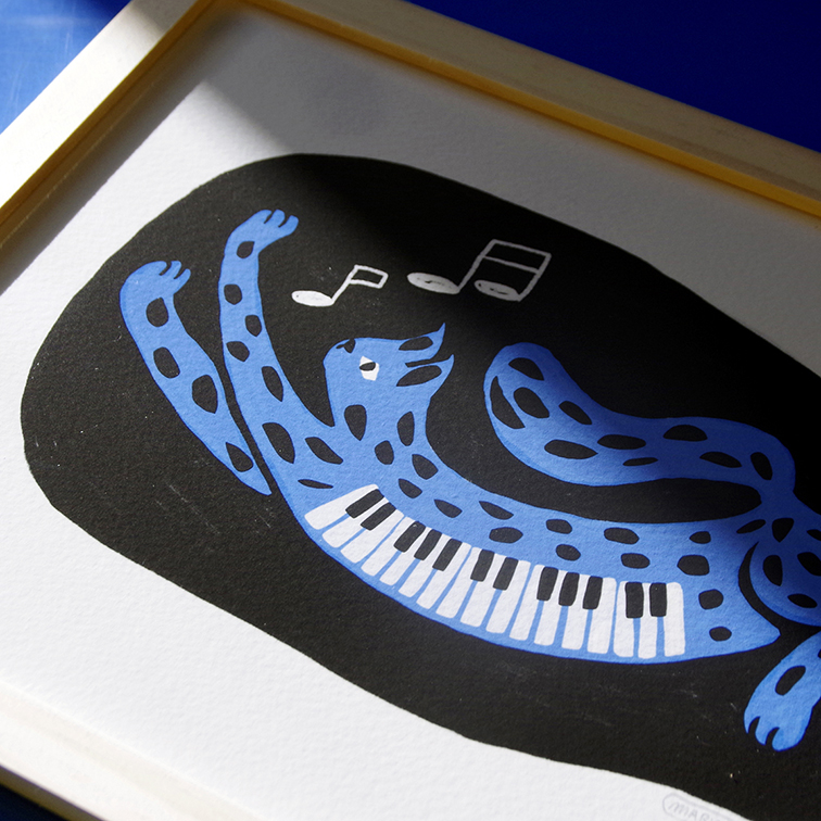 Chat piano A4 – Image 4