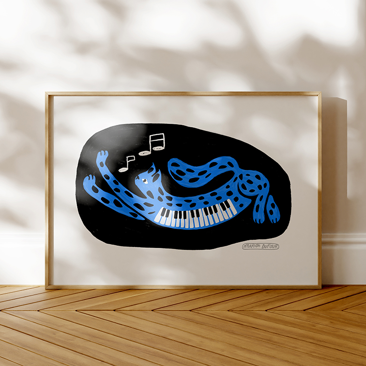 Chat piano A4 – Image 3