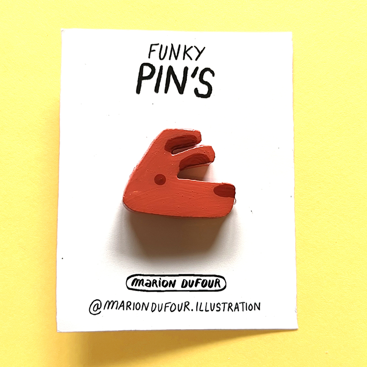 Pin's chien rouge Suzanne