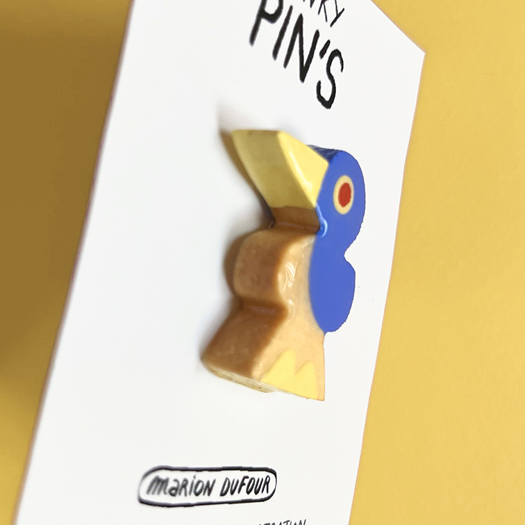 Pin's oiseau bleu Irène – Image 5