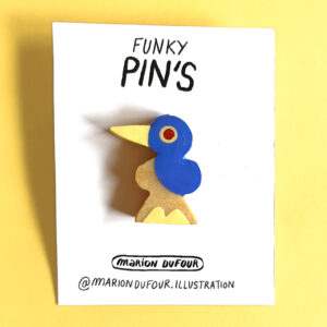 Pin's oiseau bleu Irène
