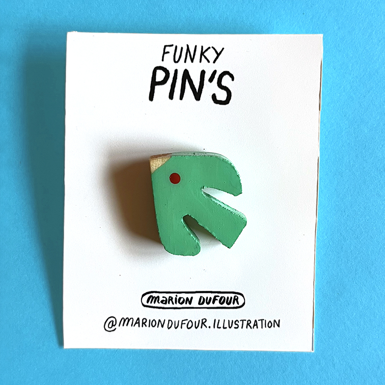 Pin's Oiseau vert Bertille