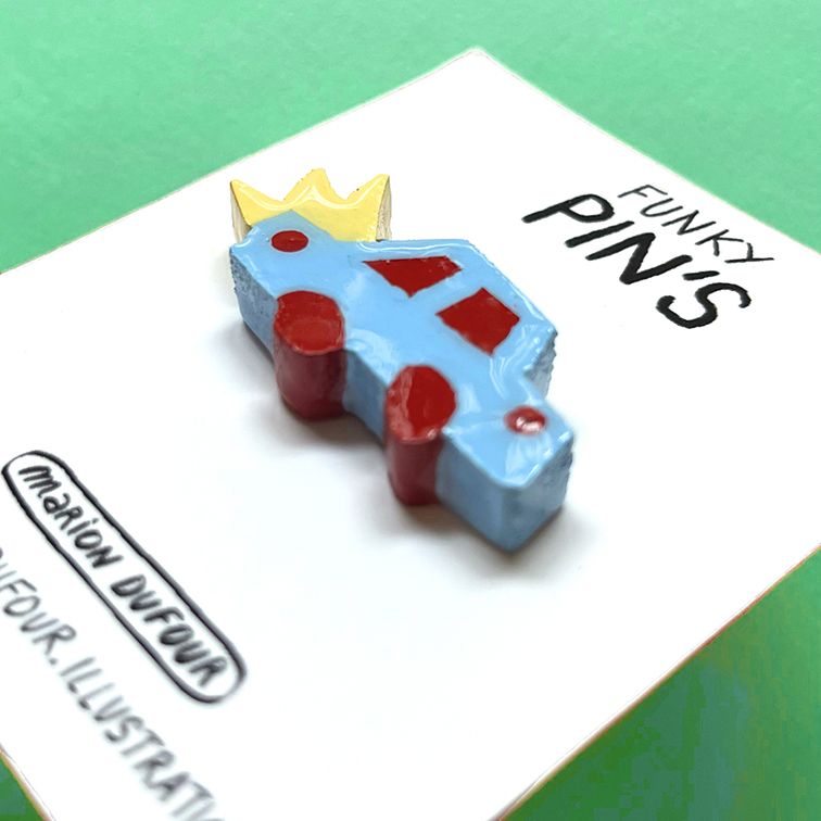 Pin's voiture bleue – Image 3