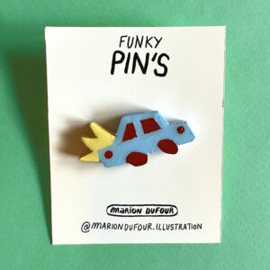 Pin's voiture bleue