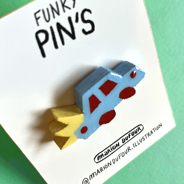 Pin's voiture bleue – Image 4