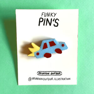 Pin's voiture bleue