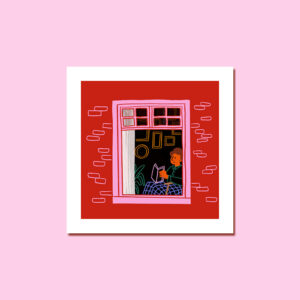 La lectrice 20x20cm