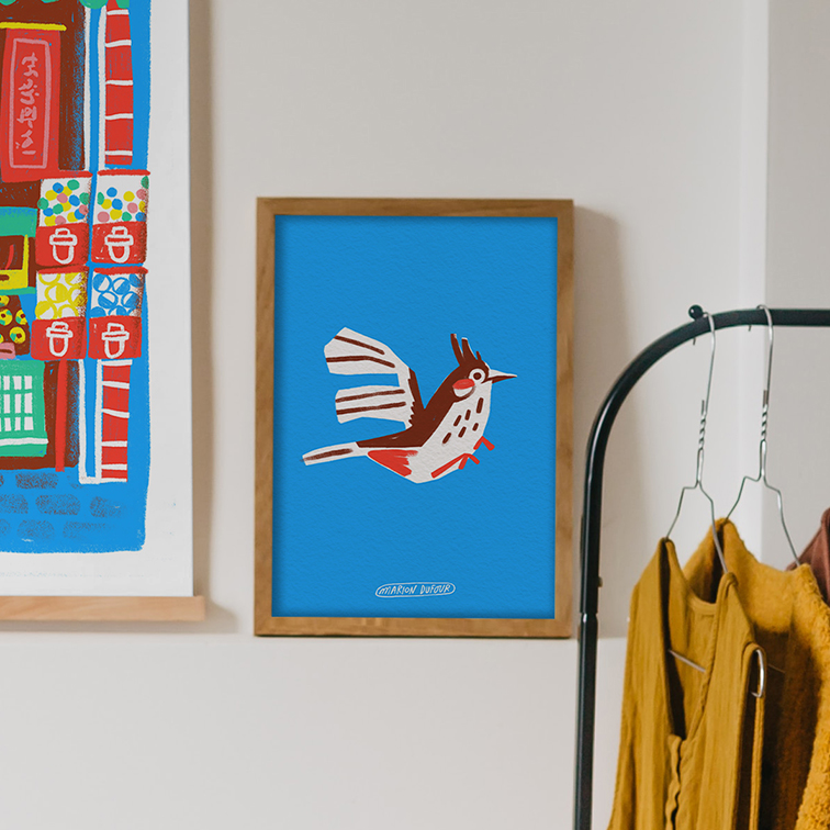 Bulbul à moustache rouge A5 – Image 3