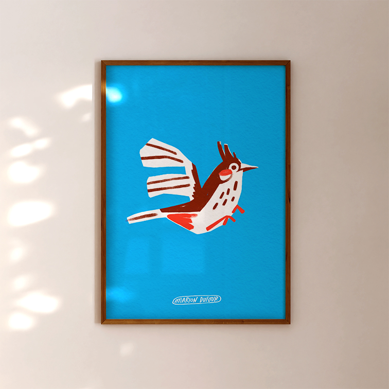 Bulbul à moustache rouge A5 – Image 4